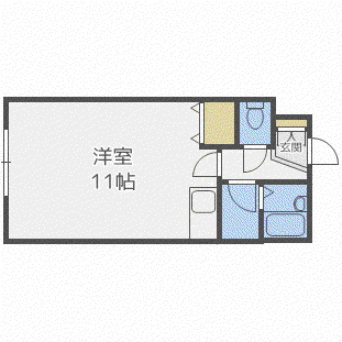 TDKビル(ワンルーム/3階)の間取り写真
