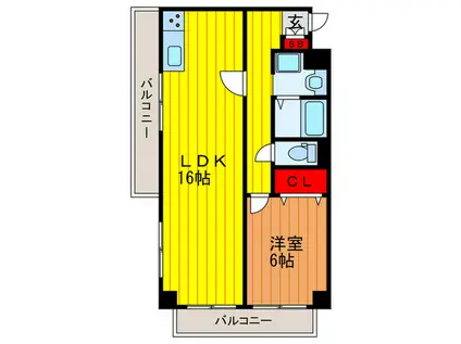 アンシャンテ高宮・高槻A棟・B棟(1LDK/3階)の間取り写真