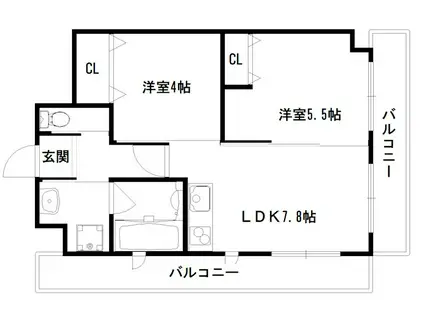 GRAND LATTICE KAWARAMACHI SHICHIJO(2LDK/6階)の間取り写真