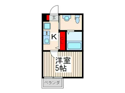 アットリラ南行徳(1K/2階)の間取り写真