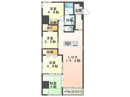 アルコリバーサイド(4LDK/4階)の間取り写真