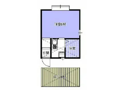 プチメゾン南町(1K/1階)の間取り写真