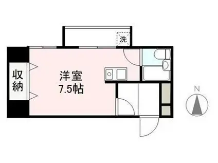 アディオ21(ワンルーム/2階)の間取り写真