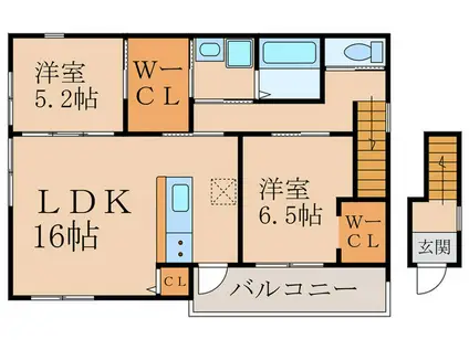 プチソフィア(2LDK/2階)の間取り写真