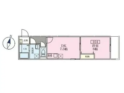 PIER T&K(1DK/1階)の間取り写真