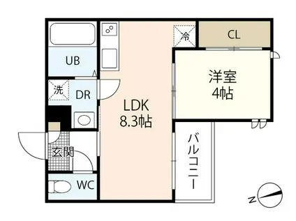 REGALEST 江波山桜(1LDK/2階)の間取り写真