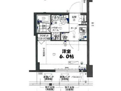 サムティ土佐堀リベラ(1K/5階)の間取り写真