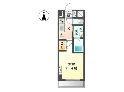 REGALO KASHIWA(1K/4階)の間取り写真