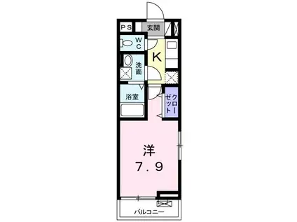 コンフォール ライフ(1K/2階)の間取り写真