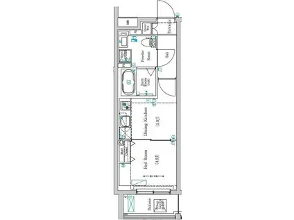 ラフィスタ方南町(1DK/3階)の間取り写真