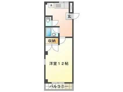 エグゼ4(1DK/1階)の間取り写真