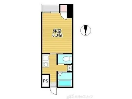 シャルル上新庄(1K/1階)の間取り写真