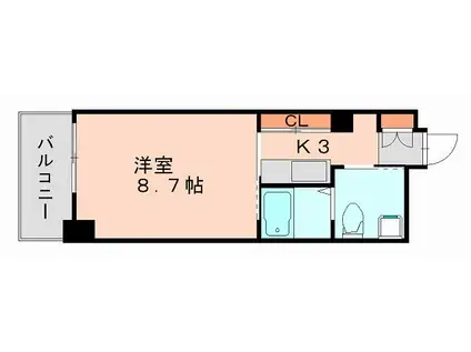 サヴォイ オーサーズプレイス(1K/14階)の間取り写真