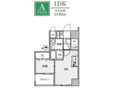 WEAVE PLACE -OMORI大森(1K/7階)の間取り写真