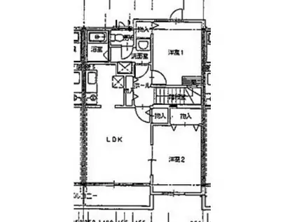 ボーシャルダンC(2LDK/2階)の間取り写真