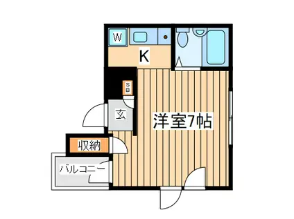 エムケーマンション(ワンルーム/4階)の間取り写真