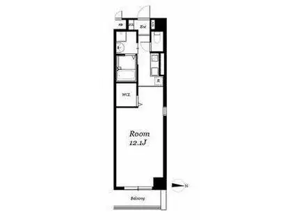 丸の内エンブルコート(1K/2階)の間取り写真