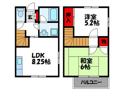 サニーコート天神(2LDK/1階)の間取り写真