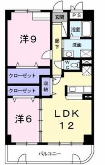 ソレイユドール(2LDK/1階)の間取り写真
