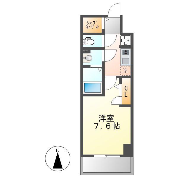 プレサンスTHE久屋大通レジェンド(1K/14階)の間取り写真