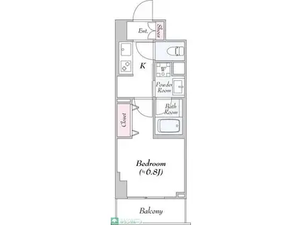 ロイジェント志村坂上(1K/5階)の間取り写真