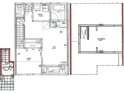 サウステラス(1SLDK/2階)の間取り写真