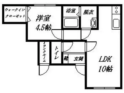 グランメール(1LDK/2階)の間取り写真