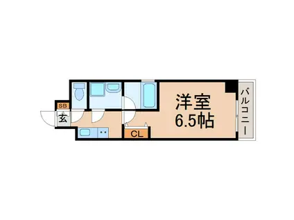 ブランTAT尼崎七松町I(1K/2階)の間取り写真