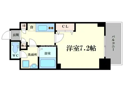 ファーストフィオーレ九条III(1K/10階)の間取り写真