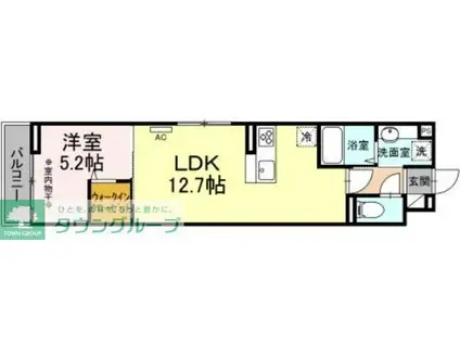 ラ カーサ フェリシダ(1LDK/3階)の間取り写真