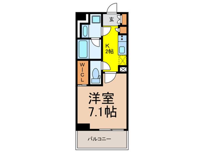 BLUROCK青葉台(1K/3階)の間取り写真