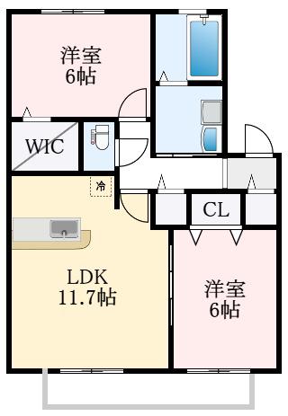 サニーコートM(2LDK/1階)の間取り写真