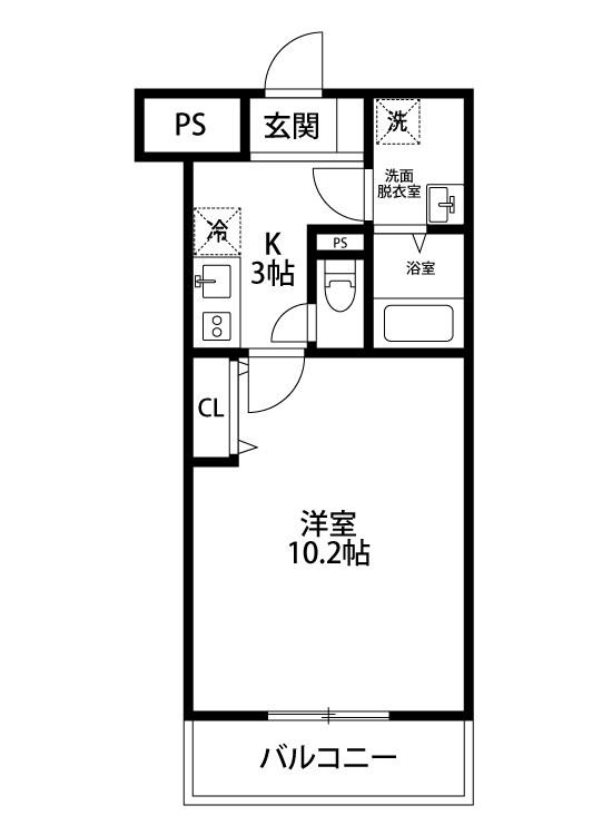 VALIS(1K/4階)の間取り写真