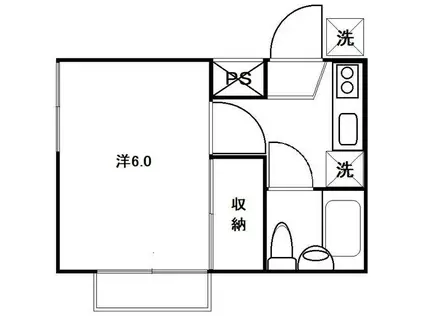 サンチェリーハイツ(1K/3階)の間取り写真