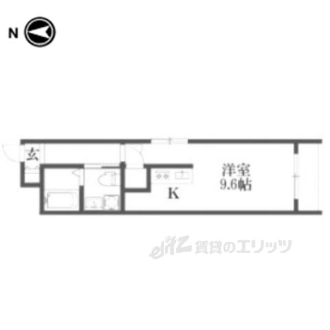THECITYRESIDENCE京都西大(ワンルーム/3階)の間取り写真