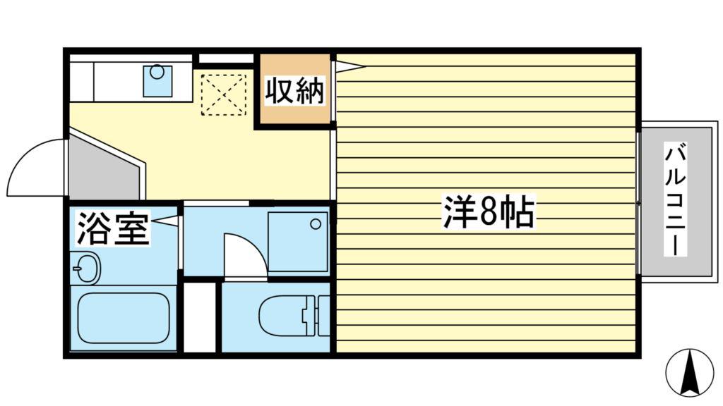 ビラKANDR(1K/1階)の間取り写真
