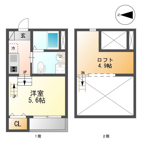 MSTOMORROW(1K/2階)の間取り写真