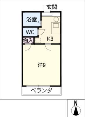 アーバン21(1K/3階)の間取り写真