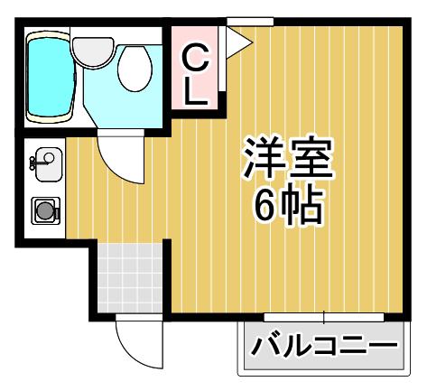 サニーハイム(1K/3階)の間取り写真