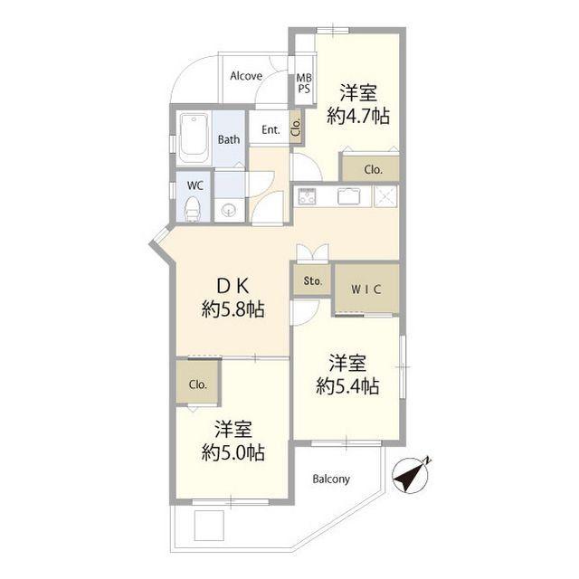マック西が丘ホームズ(3DK/2階)