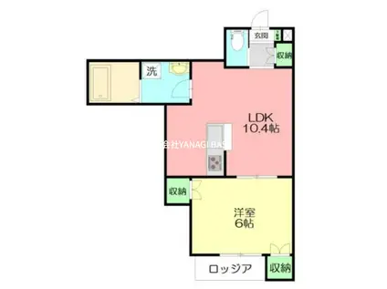 オーシャンテラス(1LDK/2階)の間取り写真