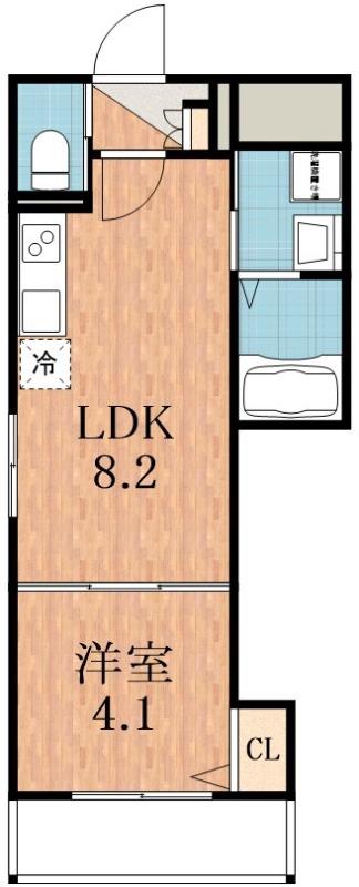 F ASECIA IASO(1LDK/3階)の間取り写真