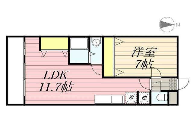 ソレイユ佐鳴湖(1LDK/3階)の間取り写真