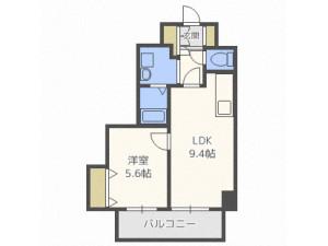 ブルースカイ北20(1LDK/4階)の間取り写真
