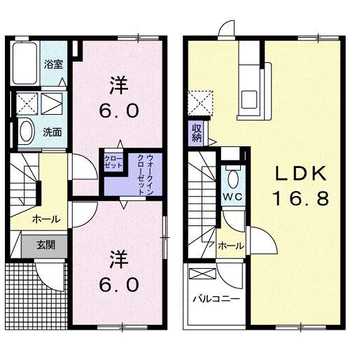 テンダリー・ガーデン(2LDK/1階)の間取り写真
