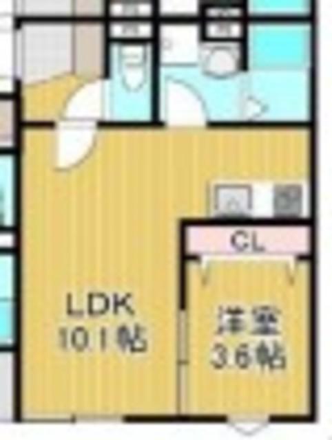 グランアクシス(1LDK/2階)の間取り写真