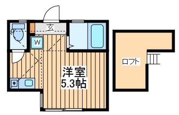 イデアルハイム白楽(ワンルーム/1階)の間取り写真