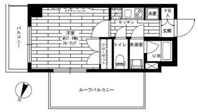 ステージファースト東十条(1K/8階)の間取り写真