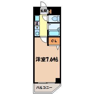 メゾンドMOE(1K/6階)の間取り写真