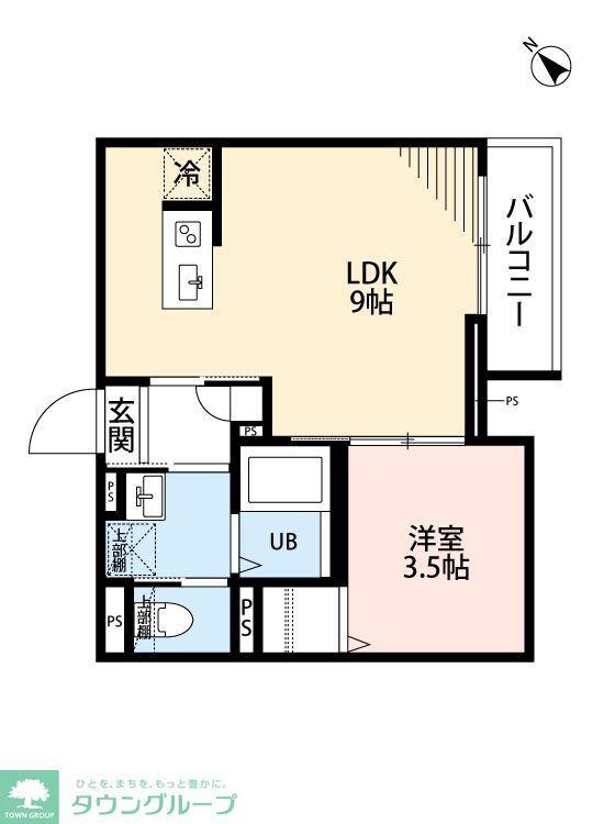 ROBOT HOME 鎌ケ谷(1LDK/3階)の間取り写真